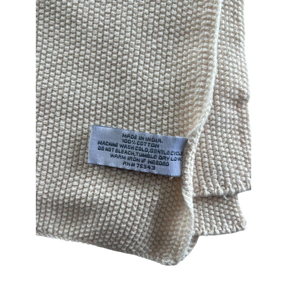 The Farmhouse Rachel Ashwell 100% Cotton Waffle Weave Kitchen Towel Cream - Picture 4 of 5